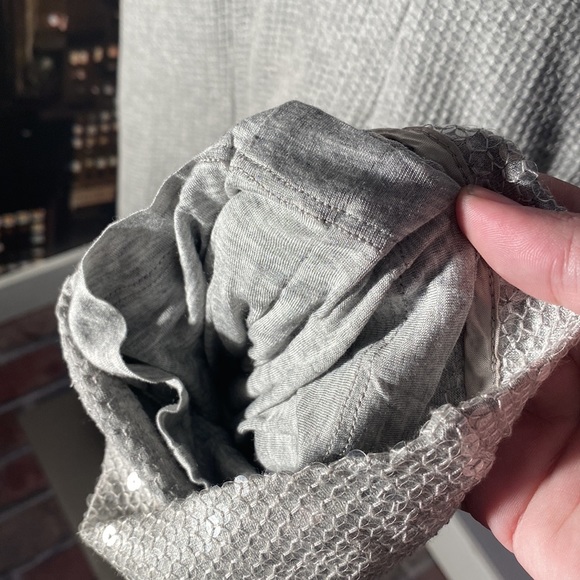 ANTHROPOLOGIE - jumpsuit: grey lined, sequins, pockets, adj. straps, zip - 14 - Picture 11 of 16